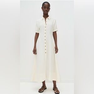 NWT DL1961 Montauk Linen Button-Down Dress XS